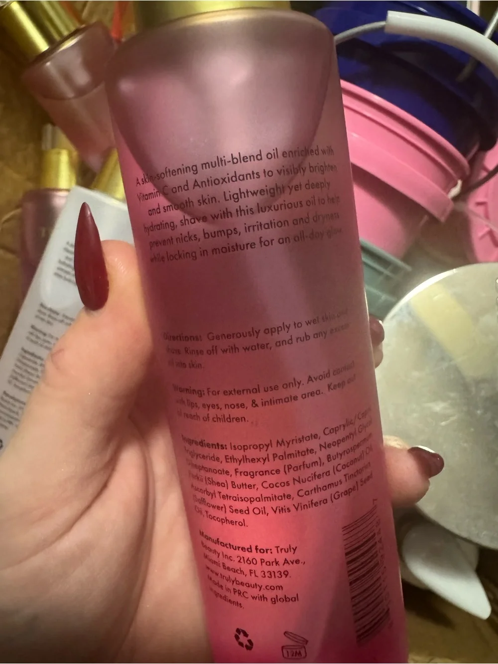 TRUWOM Smooth Legs Luxury Body Oil - Pink